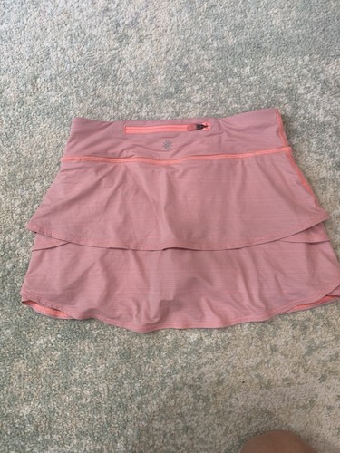 ATHLETA GIRL Swing Skort Peach Layered Athletic Skirt Size L/12 Pickleball Golf - Picture 6 of 8