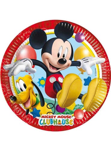 KIT FESTA TOPOLINO PIATTO TOVAGLIOLO MICKEY MOUSE addobbi tavola set compleanno - Foto 2 di 2