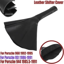 For Porsche 944 1985.5-1991 Black Leather Shifter Cover, Genuine Leather