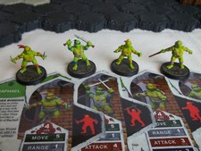 Heroscape CUSTOM TMNT Set 1: Raph, Leo Mikey, Don Teenage Ninja Turtles