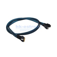 Slim SAS 8i SFF-8654 to 2x OCuLink 4i SFF-8611 Cable - 1M / 3.2FT
