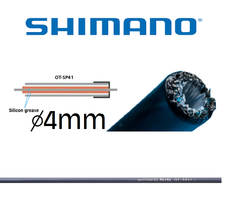 Shimano Bremszug-Außenhülle SLR – 5 Mm, Teflon-beschichtet, Für MTB & Rennrad, Meterware