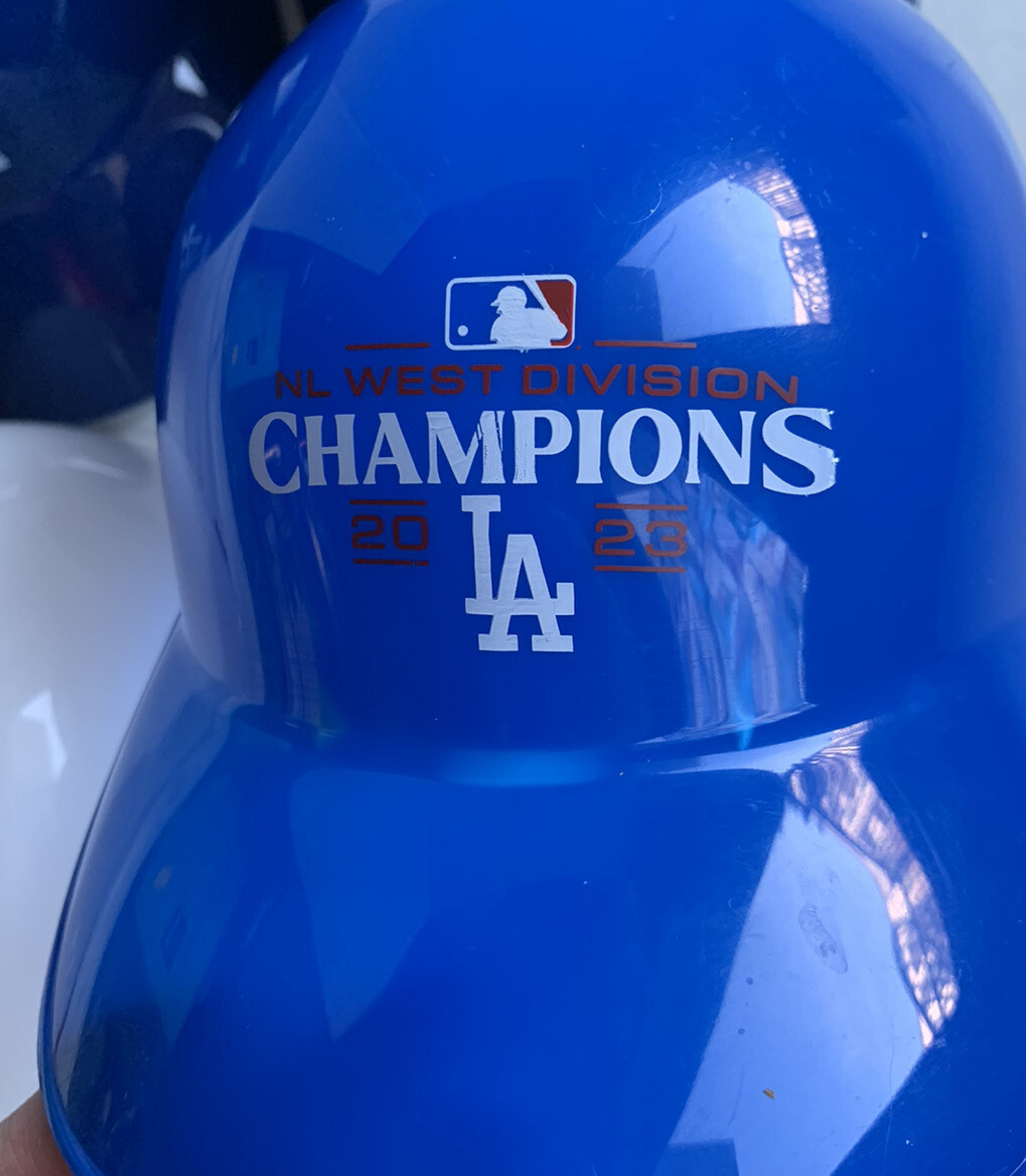 Lot Of 2 Dodgers 2023 Postseason NLDS Batting Helmet Souvenir Nacho