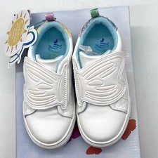 My Butterfly Girls Sneakers White Rainbow Flying Wing Size 8 M