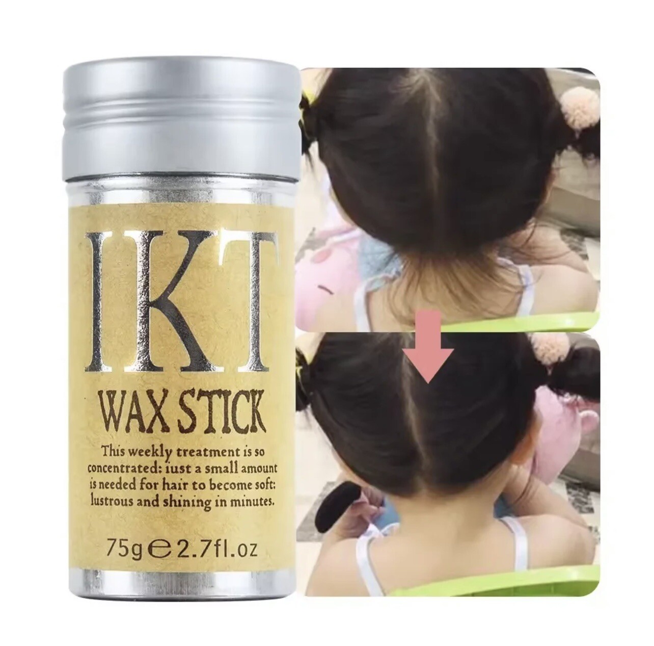 IKT_ Hair wax stick for sleek styling hair edge control pomade non