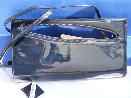 Stuart Weitzman/Russell&Bromley Women's clutch bag/navy patent/RRP£190 - Picture 3 of 11