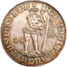 1680 German States Brunswick Wolfenbuttel 24 Mariengroschen PCGS AU Det. Germany