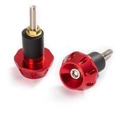 1 Pair Handlebar Bar Ends Plug Motorbike Motorcycle Caps Grips Universal Red