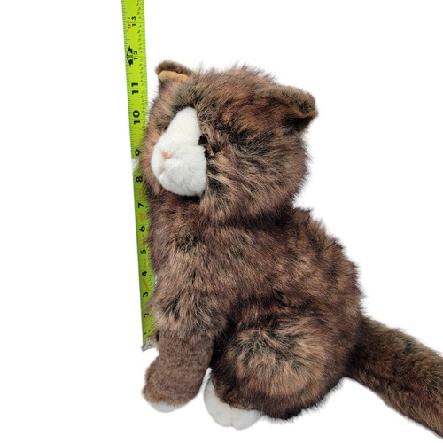 TY Classic Plush Prissy the Cat 12" 1999 Realistic Stuffed Animal Brown Kitty - Imagen 10 de 11