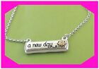 Small 3/4" Pendant Necklace Nwtag $42 40% Brighton A New Day Bar 2 Tone Crystal