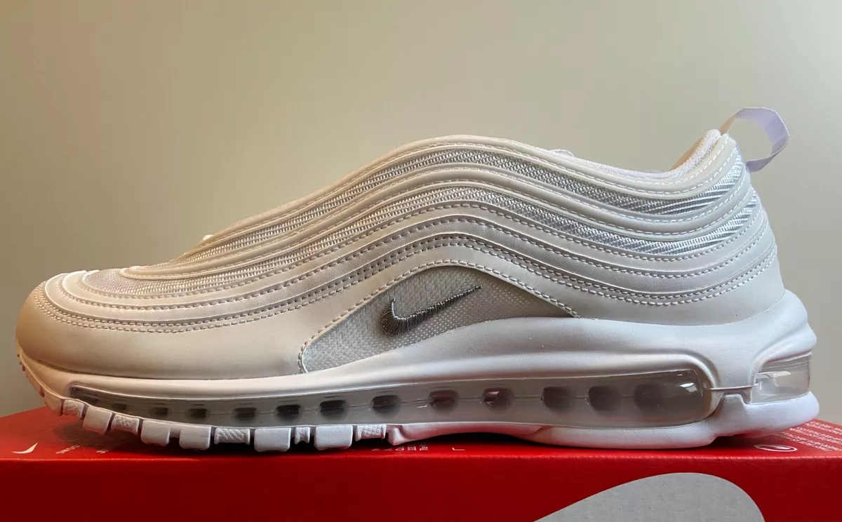 Nike Air Max 97 White Wolf Grey Black 921826-101 Men's Size 10