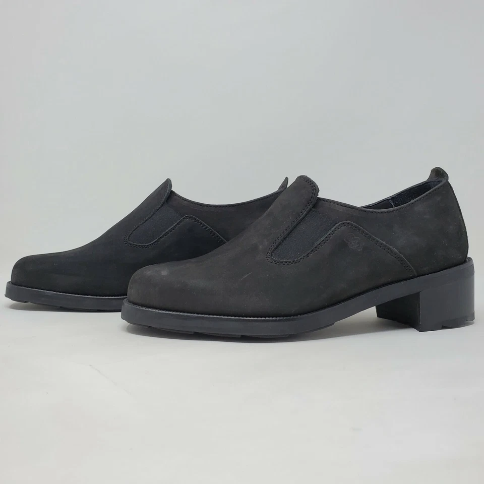 ZAPATOS SIN CORDONES MOCASINES DE GAMUZA NEGROS NUBLADOS UK 7 US 9.5 Foto 3 de 4