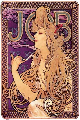 Affiche Décorative Fille à Vélo – Style Art Nouveau, Vintage Français, Décoration Murale