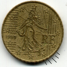 50 cent Fauté, France, 1999, listel en moule de tarte.