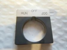 NOS Allen Bradley (Run Off Jog) 800T Selector Push and Turn Marker Plates Legend