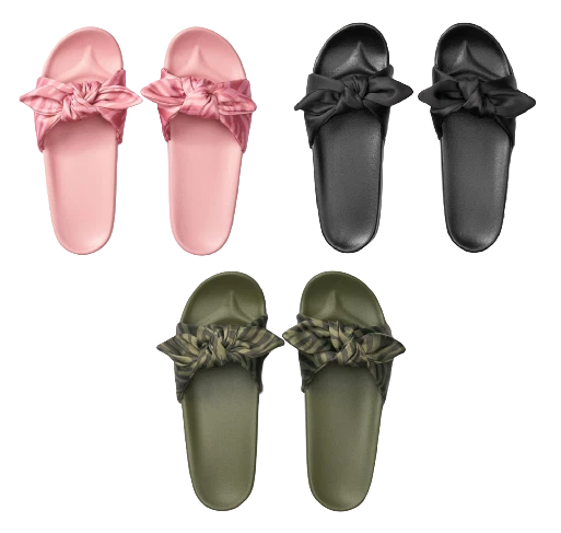 VICTORIAS SECRET PINK BOW SLIDES SANDALS BEACH SHOWER SHOES S M L NWT Free Ship