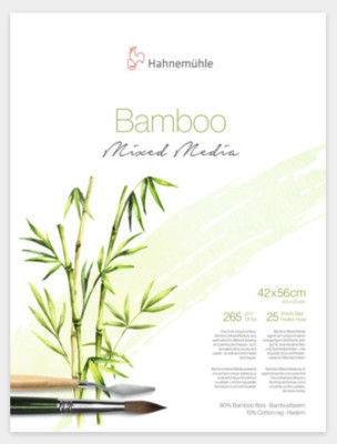 Hahnemühle Bamboo Mixed Media Block 265g/m², 25 Blatt, verschiedene Größen