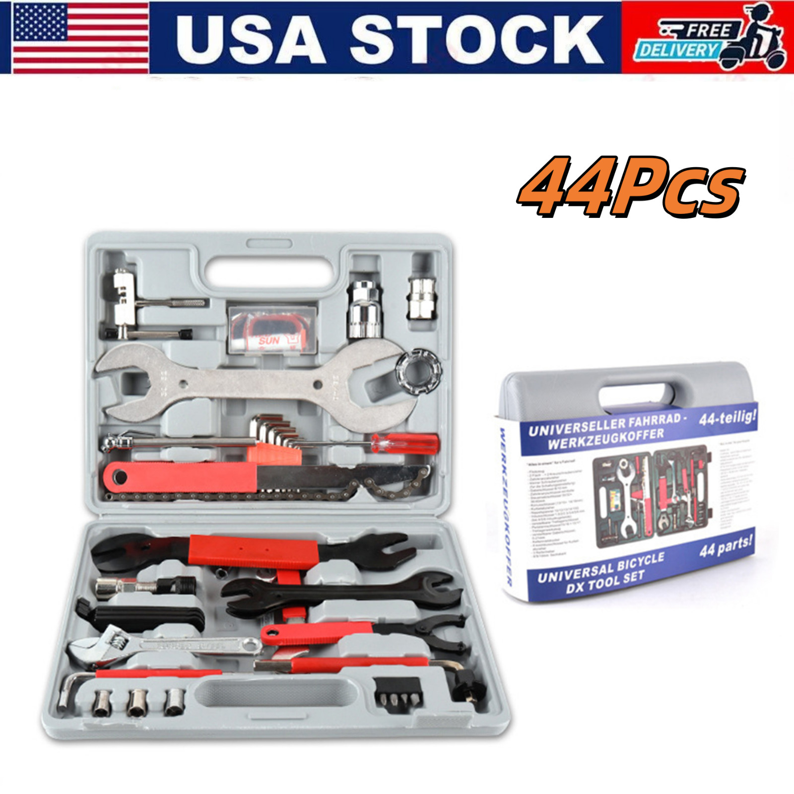 (New) 44PCS Complete Bike Bicycle Repair Tools Tool Kit Set Home Mechanic Cycling USA (34.89 USD) (New) 44PCS Complete Bike Bicycle Repair Tools Tool Kit Set Home Mechanic Cycling USA (34.89 USD)