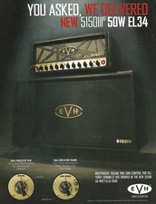 Eddie Van Halen EVH 5150 III 50W EL34 head guitar amp & cabinet ad print