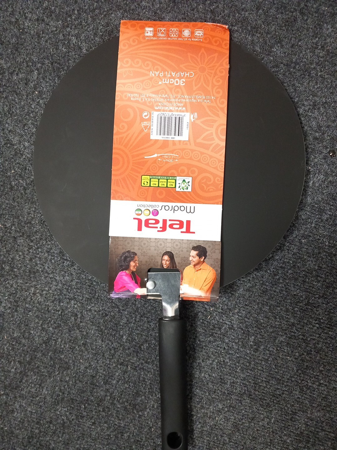 Tefal A7491544 Madras Collection 30cm Non Stick Chapati Roti Pan Tawa