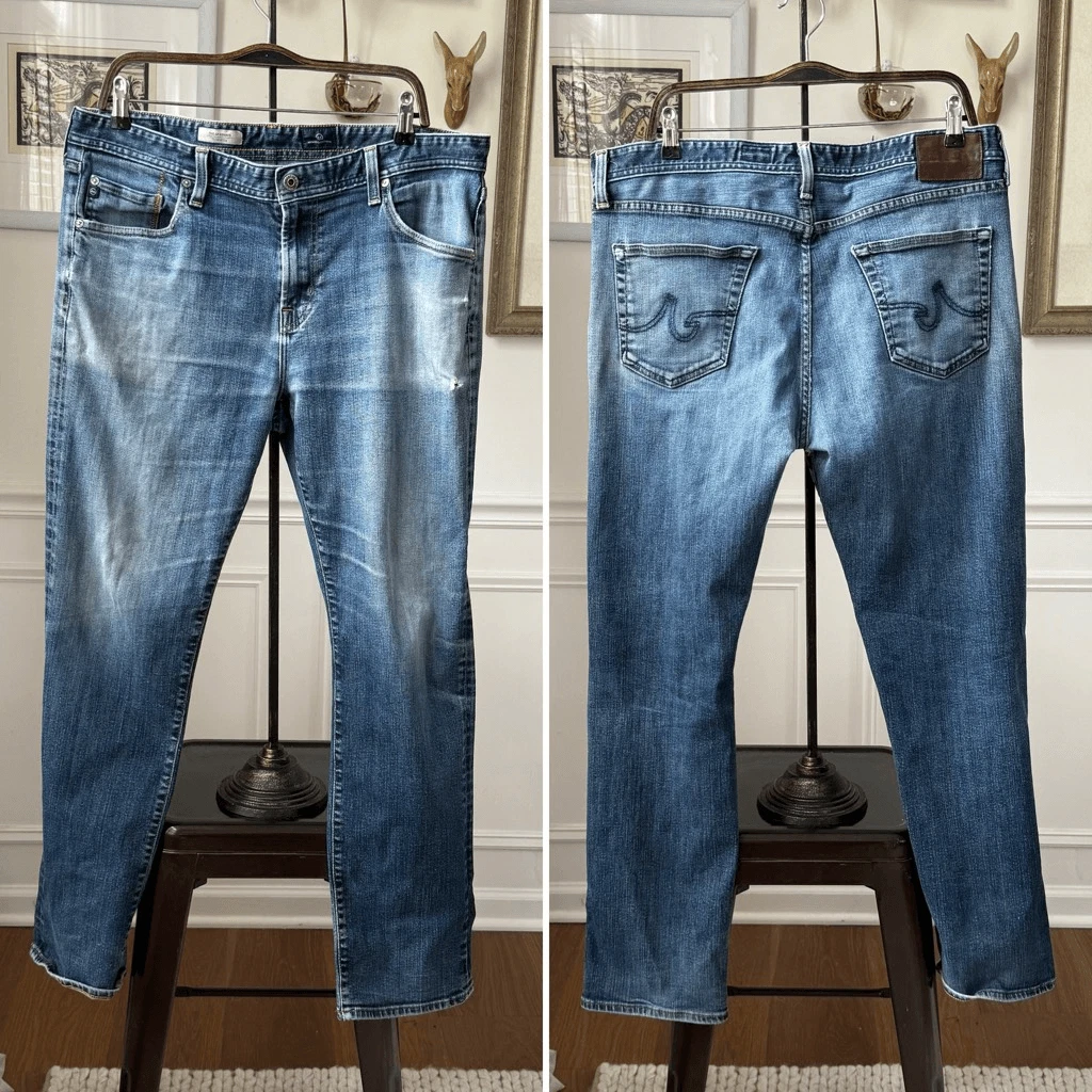 AG Adriano Goldschmied Graduate Jeans Mens Tailored Leg Stretch $215 38x31