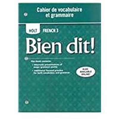 Bien dit: Cahier de vocabulaire et grammaire Level 3 - Paperback - NEW