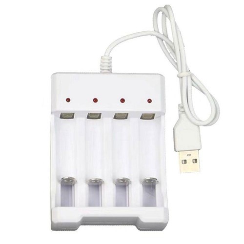 USB Plug Fast Battery Charger For AA AAA Rechargeable Batteries 4♘ Slots E4J3 - Picture 3 of 7