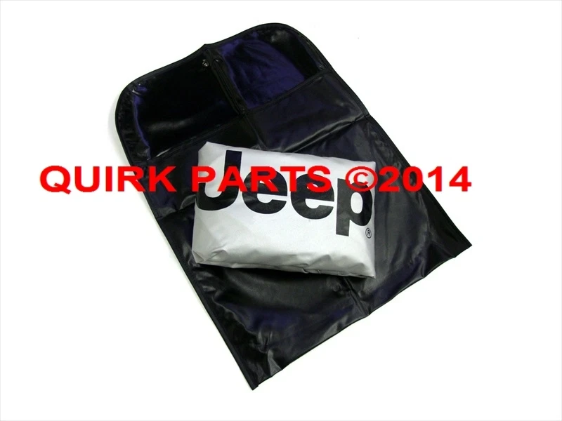 07-18 Jeep Wrangler JK 2 PUERTAS CUBIERTA CABINA PLATEADA REFLECTANTE TÉRMICO CON LOGOTIPO JEEP MOPAR Foto 2 de 4