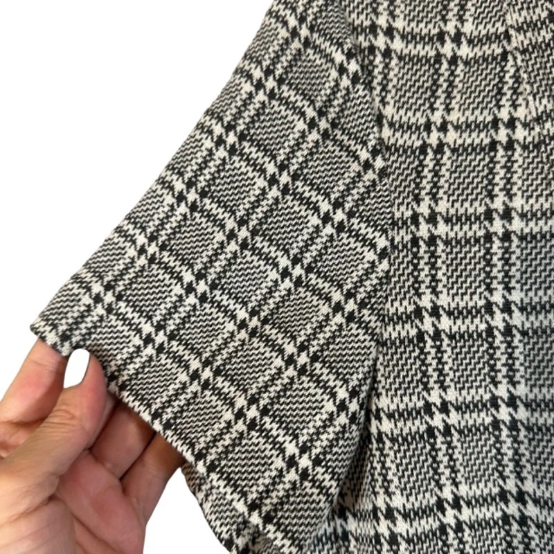 VETEMENTS Abito camicia Mango bianco e nero pied de poule a quadri dettaglio bottoni donna tg 4