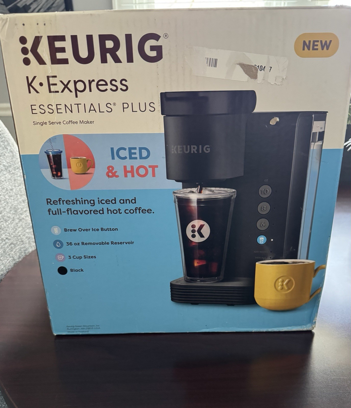 Keurig K-Express Essentials Plus Single Serve Pod Coffee Maker, Iced & Hot, Bla&hellip;