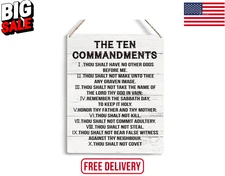 YCYD Inspirational Ten Commandments Wall Art,10 Commandments Wall Decor 
