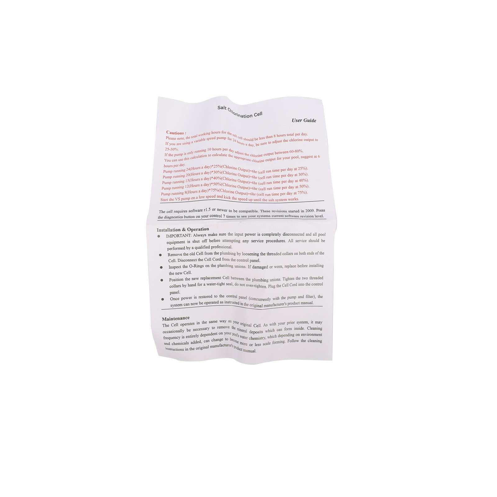 Turbo Cell Salt Chlorine Generator Fits Pools 20,000 Gallons T-CELL-5 GLX-CELL-5