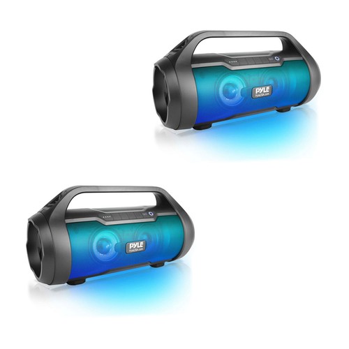 Pyle PBMWP185 500 W Portable Bluetooth Wireless BoomBox Speakers Stereo (2 Pack) - 第 1/9 張圖片