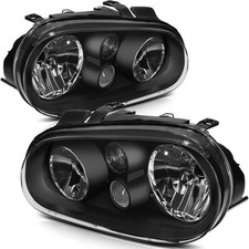 Are Aftermarket Headlights Better than OEM? Headlight Headlamps Black Housing Clear Reflector