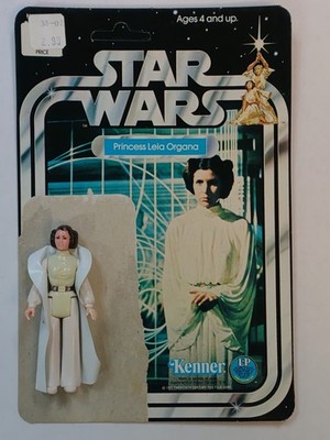 Star Wars Princess Leia 20a cardback and Figure, unpunched, POP intact, 1978, 