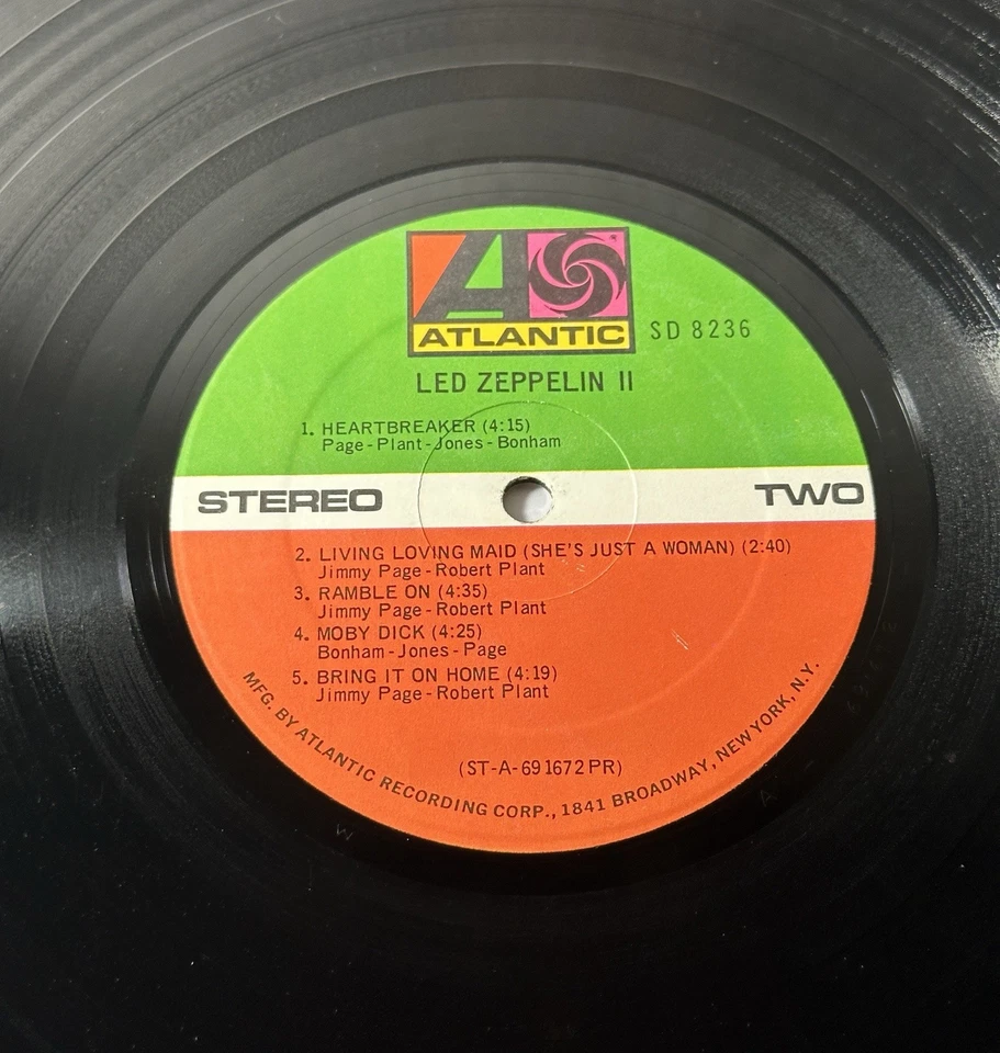 Led Zeppelin II RL SS Robert Ludwig Hot Mix 1969 US 1st Press Foto 4 de 4