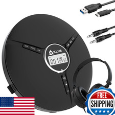 KLIM Discman with Headphones - Portable CD Player with Headphones - Compatible w