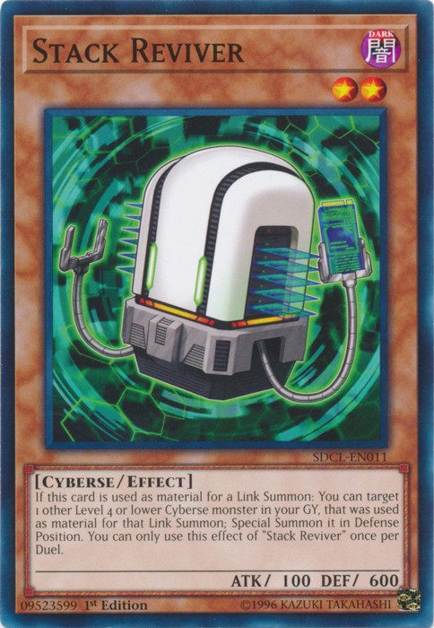 Stack Reviver - SDCL-EN011 - Common - 1st Edition NM Yugioh Structure Deck: Cybe