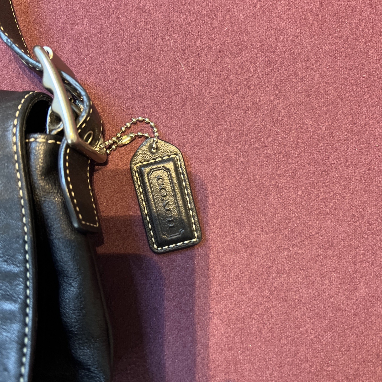 Coach -9848 Legacy Black Leather Crossbody Bag Vintage Slim Flap Purse rare image 3