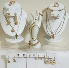 Vintage to Now Costume Jewelry Gold Tone Lot 25 Pcs Ring Necklace Earring Bracel