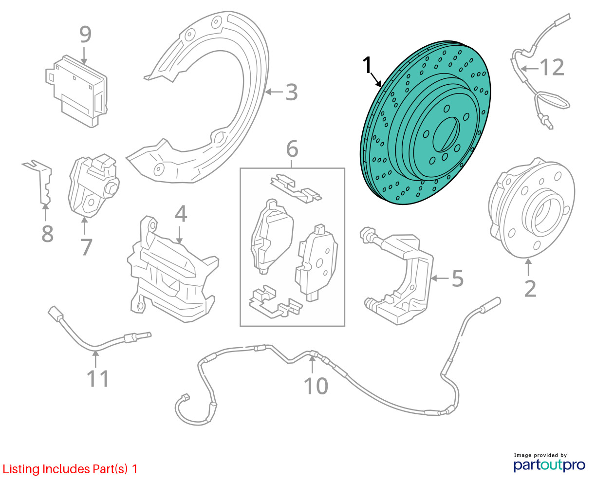 BMW i8 2014-2020 Rear Right Brake discs Pair