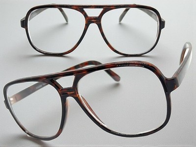 Klassische Vintage Retro Nerd Geek Opa Klarglas EYE GLASSES Schildkrötenrahmen
