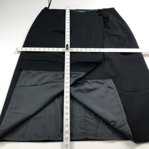 Lauren Ralph Lauren Plus 18W (Fits 38In) Wool Blend Loop Below Knee Skirt Black - Picture 5 of 18