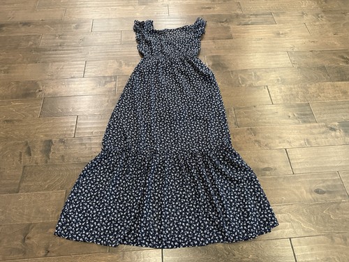 Love Ady Womens Navy Floral Pattern Sleeveless Fit Flare Dress Size S USA NWT - Picture 2 of 8