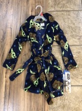 Boys Baby Yoda Plush Robe Size 4-5