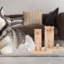 Cat Whisker Jar Wooden Transparent Glass Pet Keepsake Box for Pets Cats Dogs