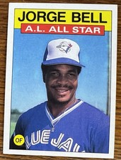1986 TOPPS ALL STAR #718 JORGE GEORGE BELL TORONTO BLUE JAYS Baseball Card