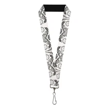 Buckle-Down Lanyard-1.0"-Bd Est. 93 White One Size Multicolor