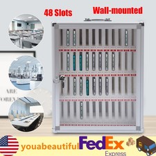 Cell Phones Storage Cabinet WallMounted Pocket Chart Storage Locker Box w/Handle