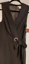 H & M Black Wrap Dress Size 8